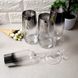 Набор перламутровых бокалов и высоких стаканов с гальваническим эффектом, цветные бокалы