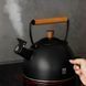 Чайник со свистком 2.5 л чёрный с деревянной ручкой IQ Be Natural IQ-1003