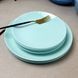 Лазурная персональная плоская тарелка Luminarc Diwali Light Turquoise 19 см (P2613)