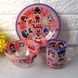 Набір дитячого скляного посуду для дівчаток 3 пр Лол Lol (9551)