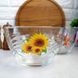 Салатник середній скляний ОСЗ Сідней 18 см з квітами (8178)