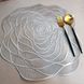 Сервірувальна срібляста серветка Море 38 см, сервірувальний килимок (К-13)