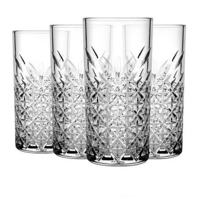 Набір високих скляних склянок Pasabahce Timeless 450 мл 4 шт (52800) Pasabahce