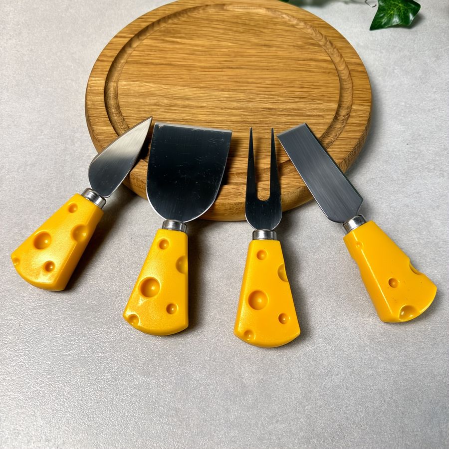 Набір ножів для сиру 4 шт з ручкою Сир Без бренда