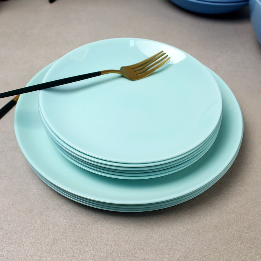 Лазурная персональная плоская тарелка Luminarc Diwali Light Turquoise 19 см (P2613) Luminarc
